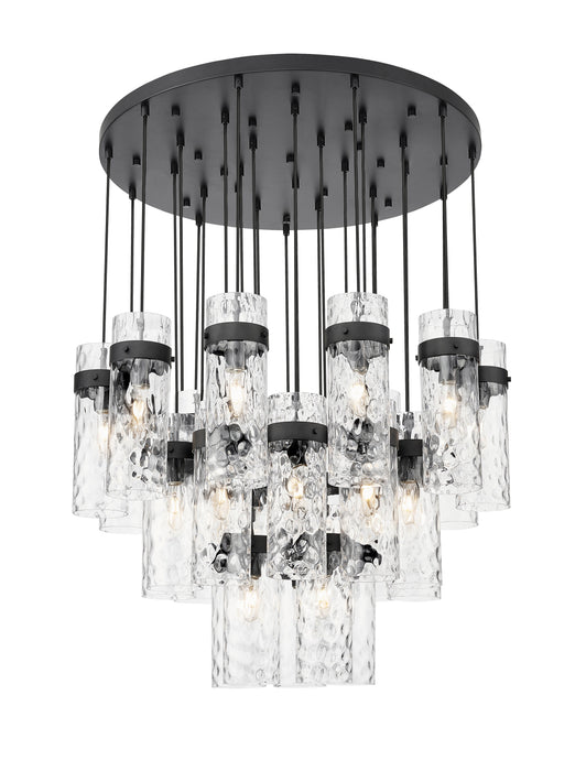 Chandelier Z-Lite 7002P5-27R-MB Matte Black Fontaine 27 Light Chandelier Z-Lite