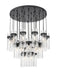 Chandelier Z-Lite 7002P5-27R-MB Matte Black Fontaine 27 Light Chandelier Z-Lite
