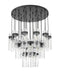 Chandelier Z-Lite 7002P5-27R-MB Matte Black Fontaine 27 Light Chandelier Z-Lite