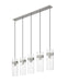 Linear Chandelier Z-Lite 7002P5-5L-BN Brushed Nickel Fontaine 5 Light Linear Chandelier Z-Lite