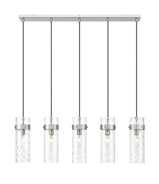 Linear Chandelier Z-Lite 7002P5-5L-BN Brushed Nickel Fontaine 5 Light Linear Chandelier Z-Lite
