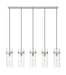 Linear Chandelier Z-Lite 7002P5-5L-BN Brushed Nickel Fontaine 5 Light Linear Chandelier Z-Lite