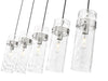 Linear Chandelier Z-Lite 7002P5-5L-BN Brushed Nickel Fontaine 5 Light Linear Chandelier Z-Lite