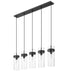 Linear Chandelier Z-Lite 7002P5-5L-MB Matte Black Fontaine 5 Light Linear Chandelier Z-Lite