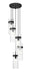 Chandelier Z-Lite 7002P5-5R-MB Matte Black Fontaine 5 Light Chandelier Z-Lite