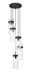 Chandelier Z-Lite 7002P5-5R-MB Matte Black Fontaine 5 Light Chandelier Z-Lite