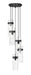 Chandelier Z-Lite 7002P5-5R-MB Matte Black Fontaine 5 Light Chandelier Z-Lite