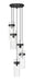 Chandelier Z-Lite 7002P5-5R-MB Matte Black Fontaine 5 Light Chandelier Z-Lite