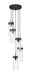 Chandelier Z-Lite 7002P5-5R-MB Matte Black Fontaine 5 Light Chandelier Z-Lite