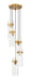 Chandelier Z-Lite 7002P5-5R-RB Rubbed Brass Fontaine 5 Light Chandelier Z-Lite
