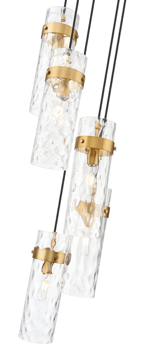 Chandelier Z-Lite 7002P5-5R-RB Rubbed Brass Fontaine 5 Light Chandelier Z-Lite