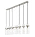 Linear Chandelier Z-Lite 7002P5-7L-BN Brushed Nickel Fontaine 7 Light Linear Chandelier Z-Lite