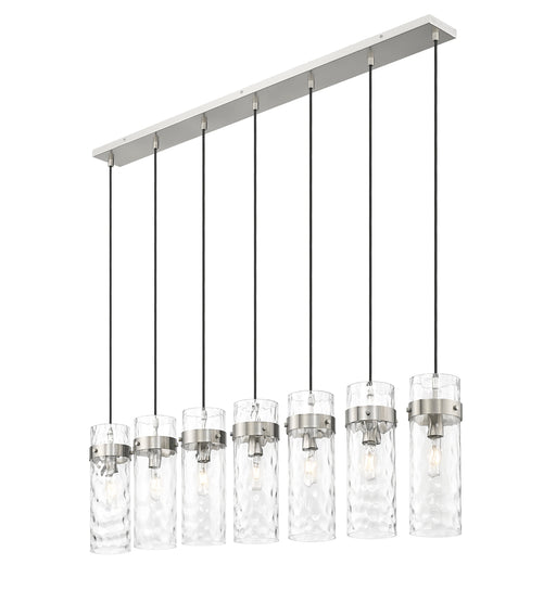 Linear Chandelier Z-Lite 7002P5-7L-BN Brushed Nickel Fontaine 7 Light Linear Chandelier Z-Lite