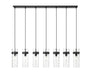 Linear Chandelier Z-Lite 7002P5-7L-MB Matte Black Fontaine 7 Light Linear Chandelier Z-Lite