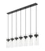 Linear Chandelier Z-Lite 7002P5-7L-MB Matte Black Fontaine 7 Light Linear Chandelier Z-Lite