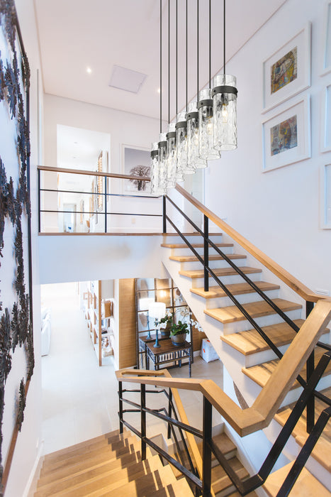 Linear Chandelier Z-Lite 7002P5-7L-MB Matte Black Fontaine 7 Light Linear Chandelier Z-Lite