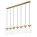 Linear Chandelier Z-Lite 7002P5-7L-RB Rubbed Brass Fontaine 7 Light Linear Chandelier Z-Lite