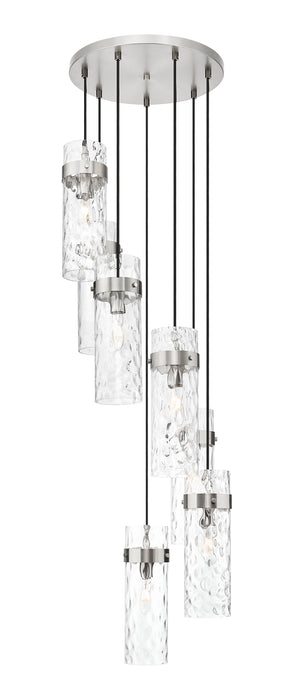 Chandelier Z-Lite 7002P5-7R-BN Brushed Nickel Fontaine 7 Light Chandelier Z-Lite