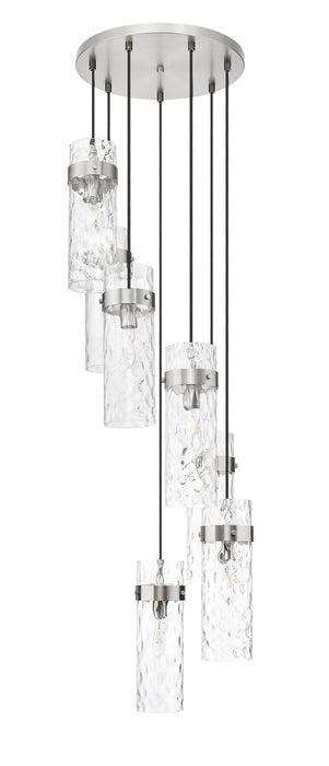 Chandelier Z-Lite 7002P5-7R-BN Brushed Nickel Fontaine 7 Light Chandelier Z-Lite