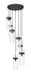 Chandelier Z-Lite 7002P5-7R-MB Matte Black Fontaine 7 Light Chandelier Z-Lite