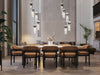 Chandelier Z-Lite 7002P5-7R-MB Matte Black Fontaine 7 Light Chandelier Z-Lite
