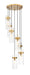 Chandelier Z-Lite 7002P5-7R-RB Rubbed Brass Fontaine 7 Light Chandelier Z-Lite