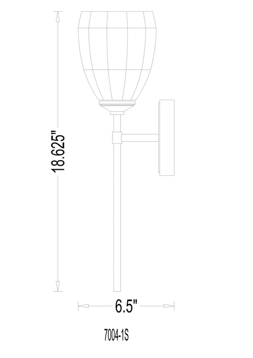 Wall Sconce Z-Lite 7004-1S-MB Matte Black Oren 1 Light Wall Sconce Z-Lite