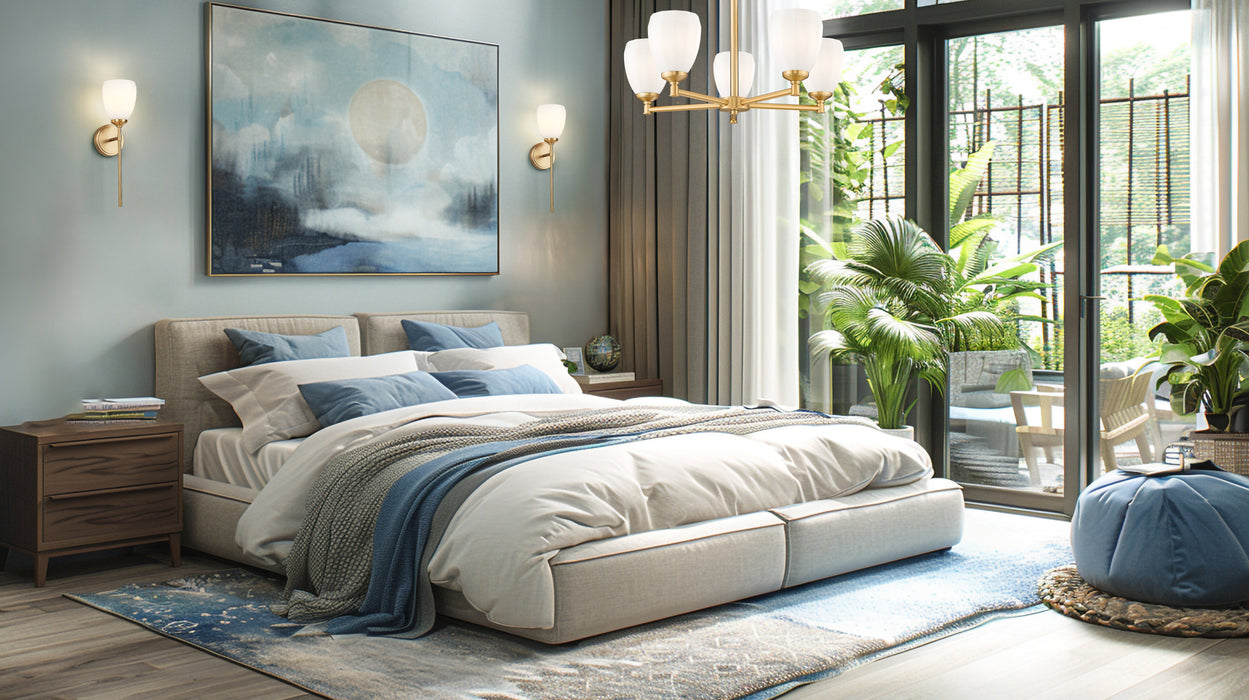 Wall Sconce Z-Lite 7004-1S-MGLD Modern Gold Oren 1 Light Wall Sconce Z-Lite