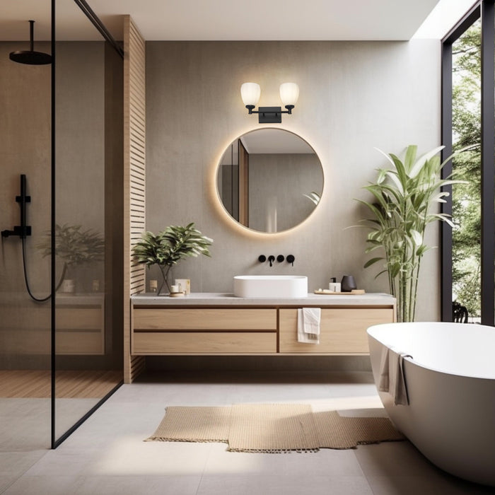 Vanity Z-Lite 7004-2V-MB Matte Black Oren 2 Light Vanity Z-Lite