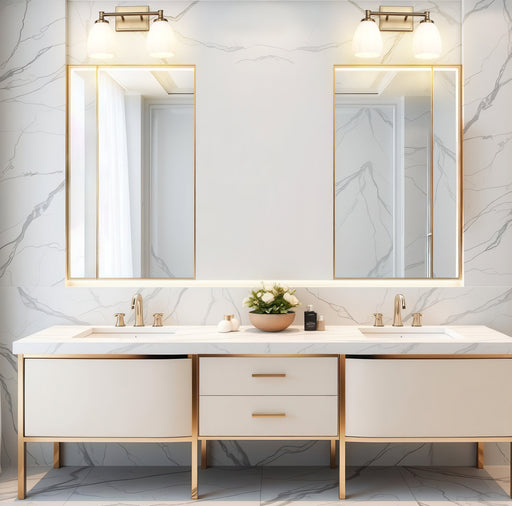 Vanity Z-Lite 7004-2V-MGLD Modern Gold Oren 2 Light Vanity Z-Lite