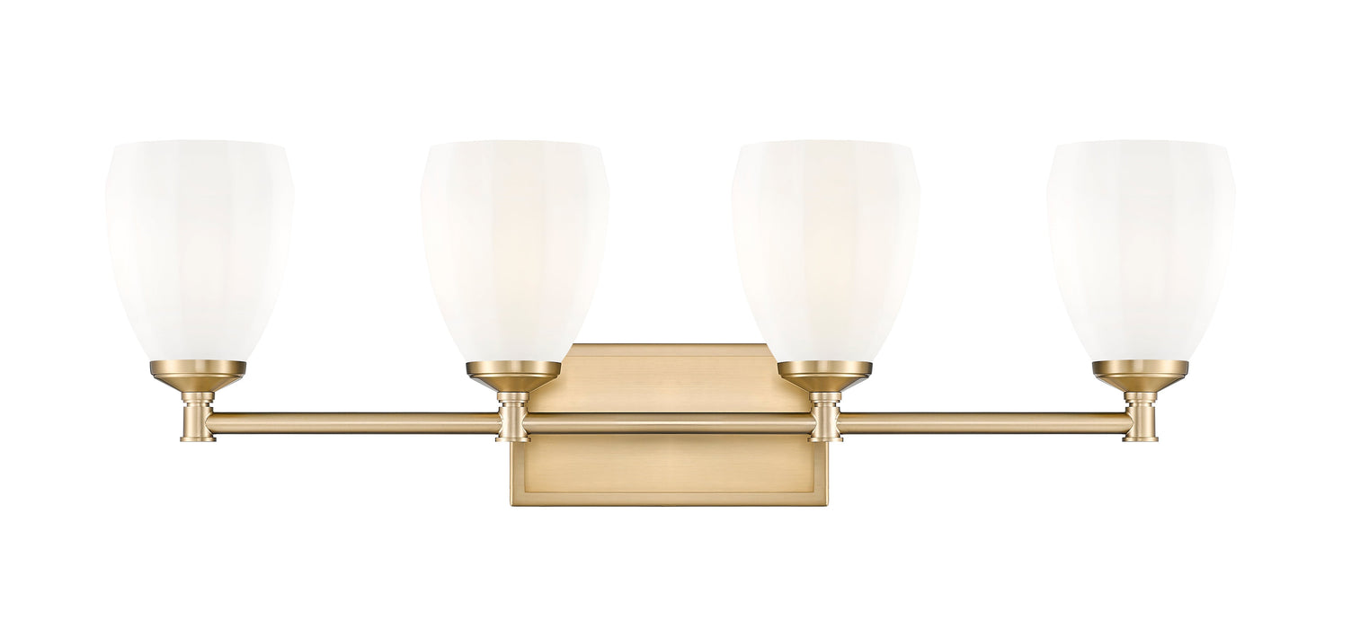 Vanity Z-Lite 7004-4V-MGLD Modern Gold Oren 4 Light Vanity Z-Lite