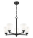 Chandelier Z-Lite 7004-5MB Matte Black Oren 5 Light Chandelier Z-Lite