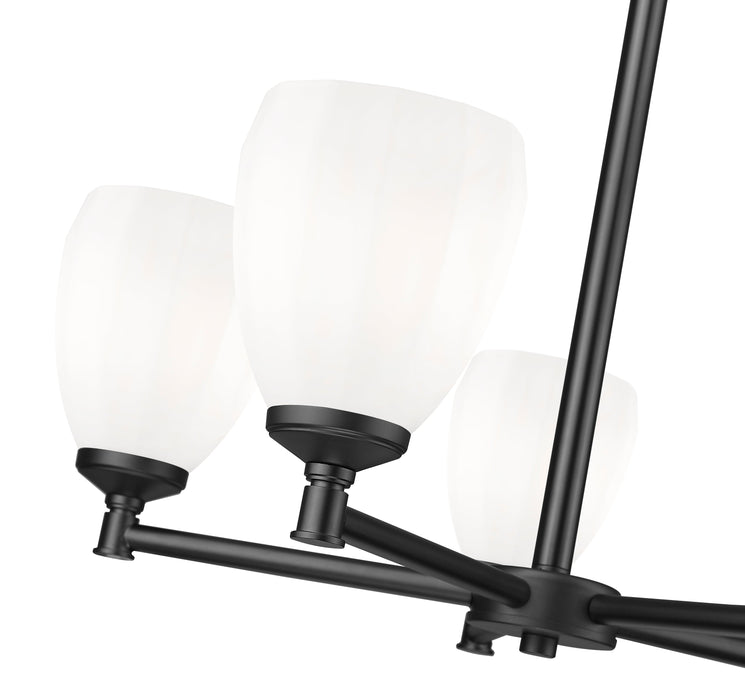 Chandelier Z-Lite 7004-5MB Matte Black Oren 5 Light Chandelier Z-Lite