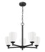 Chandelier Z-Lite 7004-5MB Matte Black Oren 5 Light Chandelier Z-Lite
