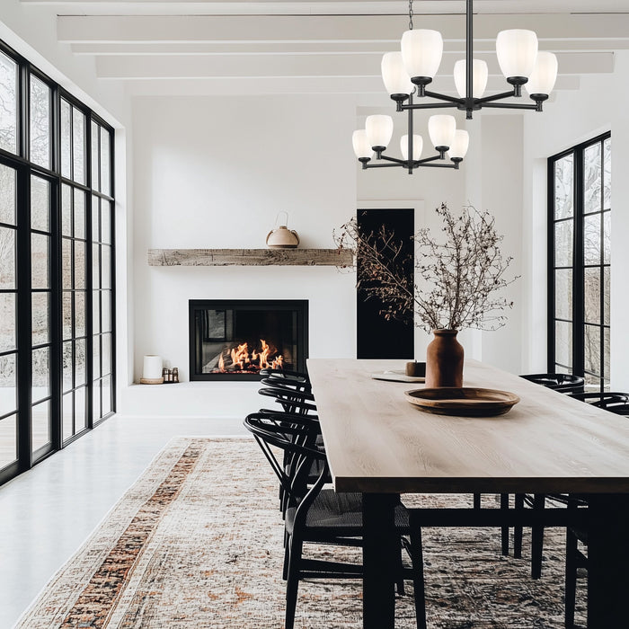 Chandelier Z-Lite 7004-5MB Matte Black Oren 5 Light Chandelier Z-Lite