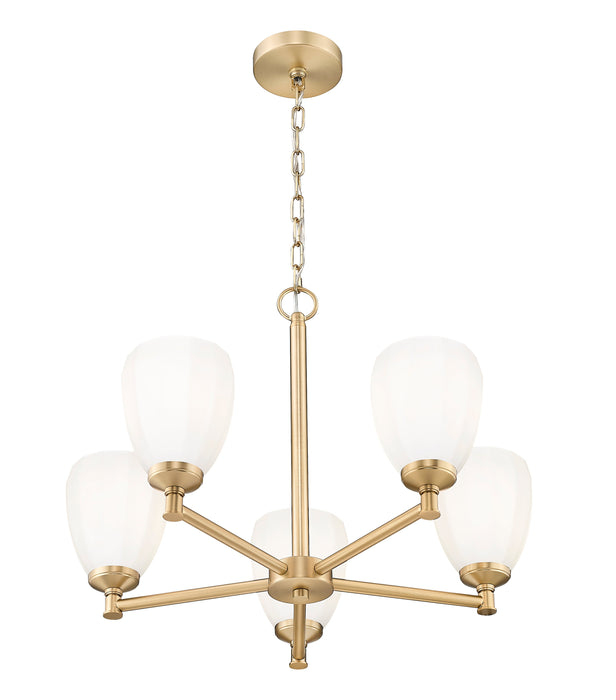 Chandelier Z-Lite 7004-5MGLD Modern Gold Oren 5 Light Chandelier Z-Lite