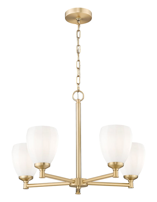 Chandelier Z-Lite 7004-5MGLD Modern Gold Oren 5 Light Chandelier Z-Lite