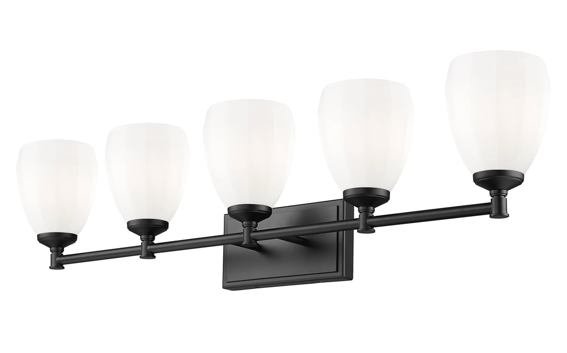 Vanity Z-Lite 7004-5V-MB Matte Black Oren 5 Light Vanity Z-Lite