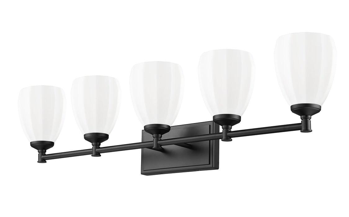 Vanity Z-Lite 7004-5V-MB Matte Black Oren 5 Light Vanity Z-Lite