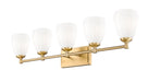 Vanity Z-Lite 7004-5V-MGLD Modern Gold Oren 5 Light Vanity Z-Lite