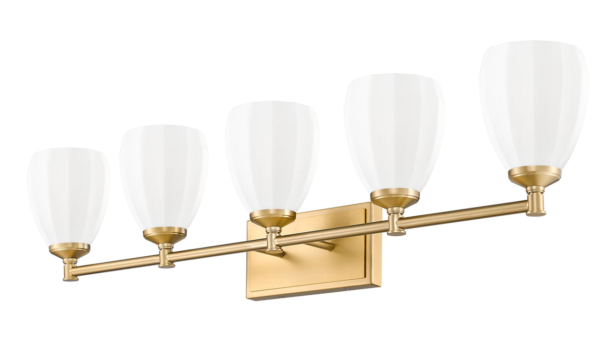 Vanity Z-Lite 7004-5V-MGLD Modern Gold Oren 5 Light Vanity Z-Lite