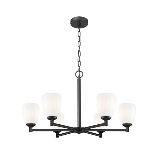 Chandelier Z-Lite 7004-6MB Matte Black Oren 6 Light Chandelier Z-Lite