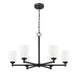 Chandelier Z-Lite 7004-6MB Matte Black Oren 6 Light Chandelier Z-Lite