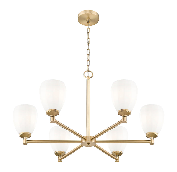 Chandelier Z-Lite 7004-6MGLD Modern Gold Oren 6 Light Chandelier Z-Lite