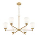 Chandelier Z-Lite 7004-6MGLD Modern Gold Oren 6 Light Chandelier Z-Lite