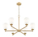 Chandelier Z-Lite 7004-6MGLD Modern Gold Oren 6 Light Chandelier Z-Lite