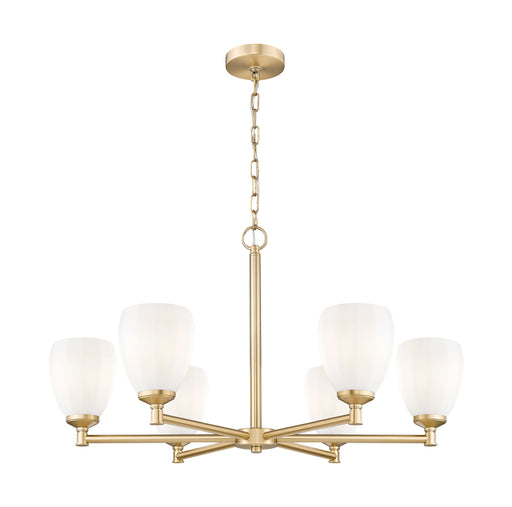 Chandelier Z-Lite 7004-6MGLD Modern Gold Oren 6 Light Chandelier Z-Lite