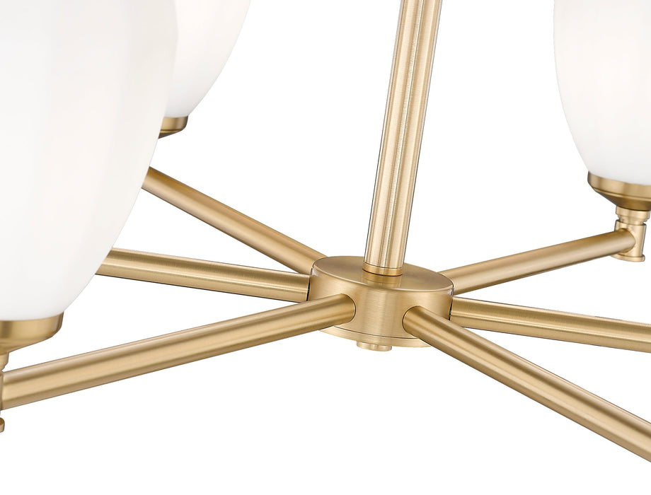 Chandelier Z-Lite 7004-6MGLD Modern Gold Oren 6 Light Chandelier Z-Lite