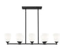 Linear Chandelier Z-Lite 7004-8L-MB Matte Black Oren 8 Light Linear Chandelier Z-Lite