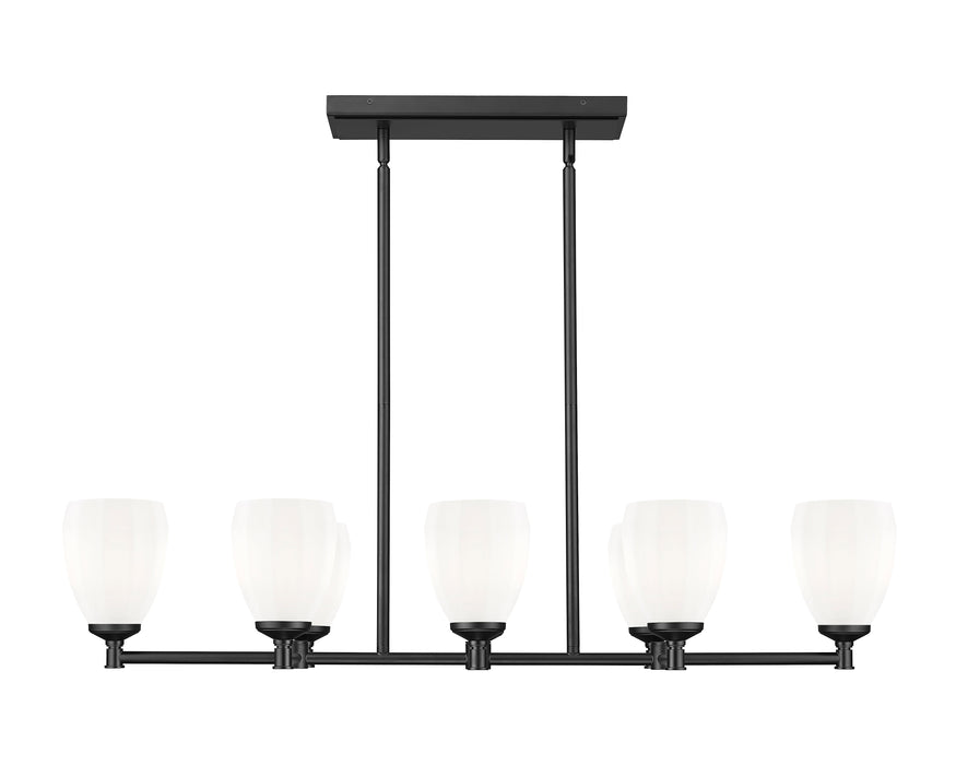 Linear Chandelier Z-Lite 7004-8L-MB Matte Black Oren 8 Light Linear Chandelier Z-Lite